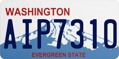 WA license plate AIP7310