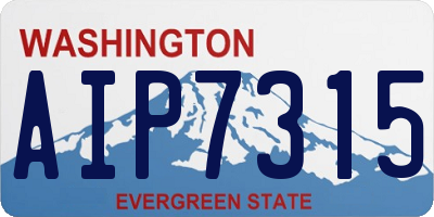 WA license plate AIP7315