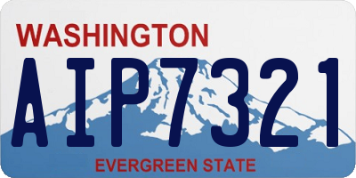 WA license plate AIP7321
