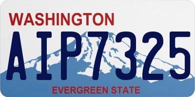 WA license plate AIP7325