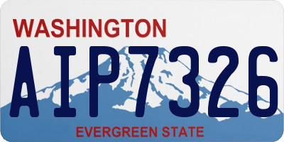 WA license plate AIP7326