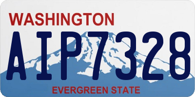 WA license plate AIP7328