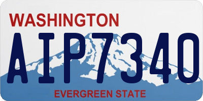 WA license plate AIP7340