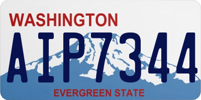 WA license plate AIP7344