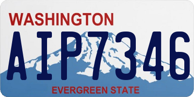 WA license plate AIP7346