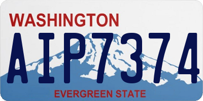 WA license plate AIP7374