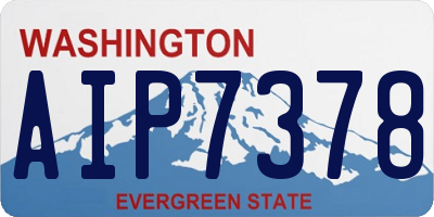 WA license plate AIP7378
