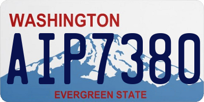 WA license plate AIP7380