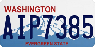 WA license plate AIP7385