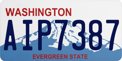 WA license plate AIP7387