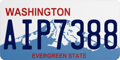 WA license plate AIP7388