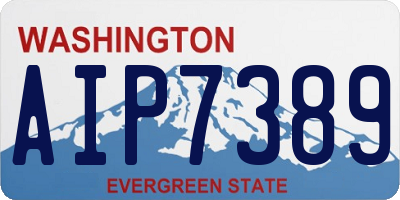 WA license plate AIP7389