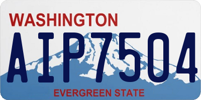 WA license plate AIP7504