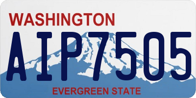 WA license plate AIP7505