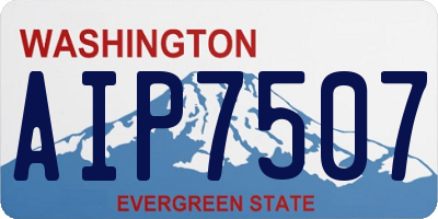 WA license plate AIP7507