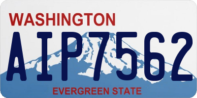 WA license plate AIP7562