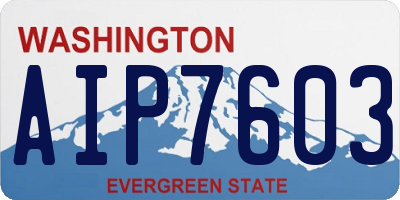 WA license plate AIP7603