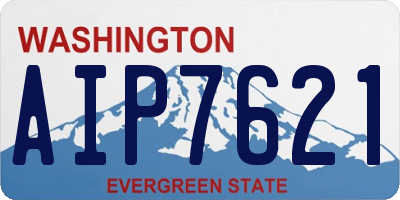 WA license plate AIP7621