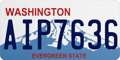 WA license plate AIP7636