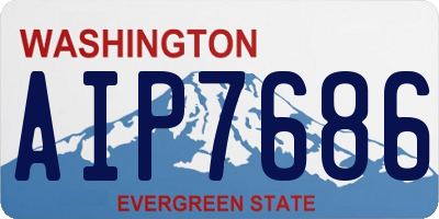 WA license plate AIP7686