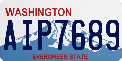 WA license plate AIP7689