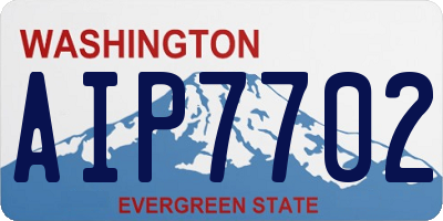 WA license plate AIP7702