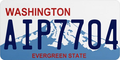 WA license plate AIP7704