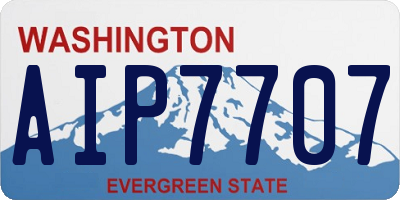 WA license plate AIP7707