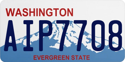 WA license plate AIP7708