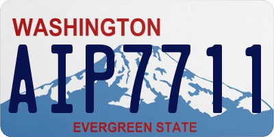 WA license plate AIP7711