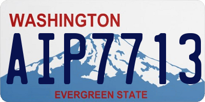 WA license plate AIP7713