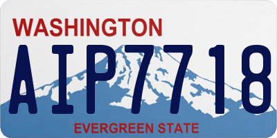 WA license plate AIP7718