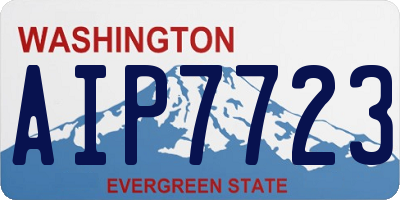 WA license plate AIP7723