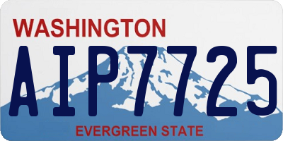WA license plate AIP7725