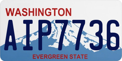 WA license plate AIP7736