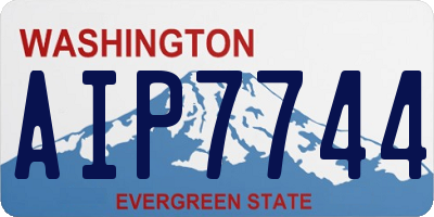 WA license plate AIP7744