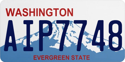 WA license plate AIP7748