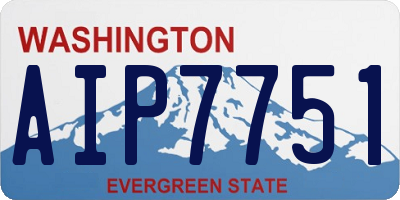 WA license plate AIP7751