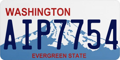WA license plate AIP7754