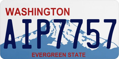 WA license plate AIP7757