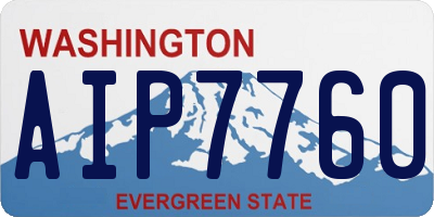 WA license plate AIP7760
