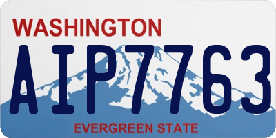 WA license plate AIP7763