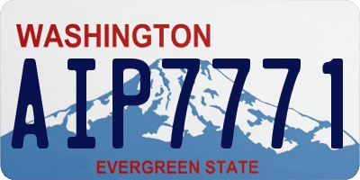 WA license plate AIP7771