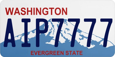 WA license plate AIP7777