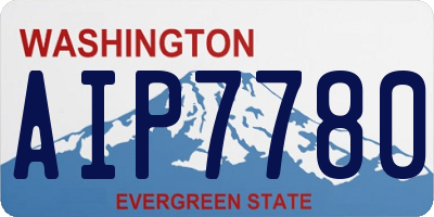 WA license plate AIP7780