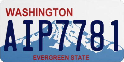 WA license plate AIP7781
