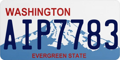 WA license plate AIP7783