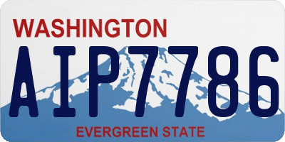 WA license plate AIP7786