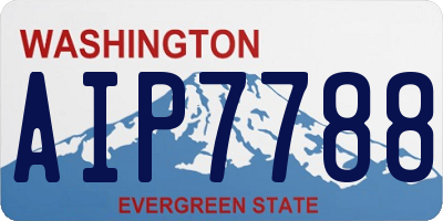 WA license plate AIP7788