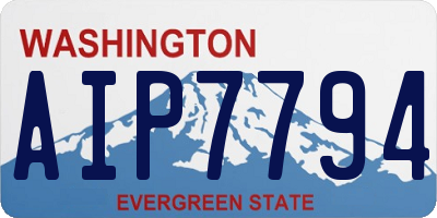 WA license plate AIP7794